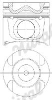 NÜRAL Stempel 87-427400-20 til cylinder 1-3 for MERCEDES-BENZ