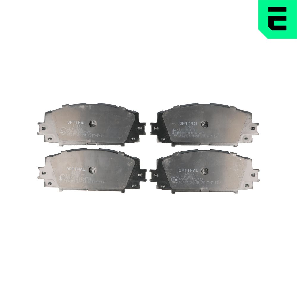 OPTIMAL Bremseklodser bp12403 foraksel for TOYOTA
