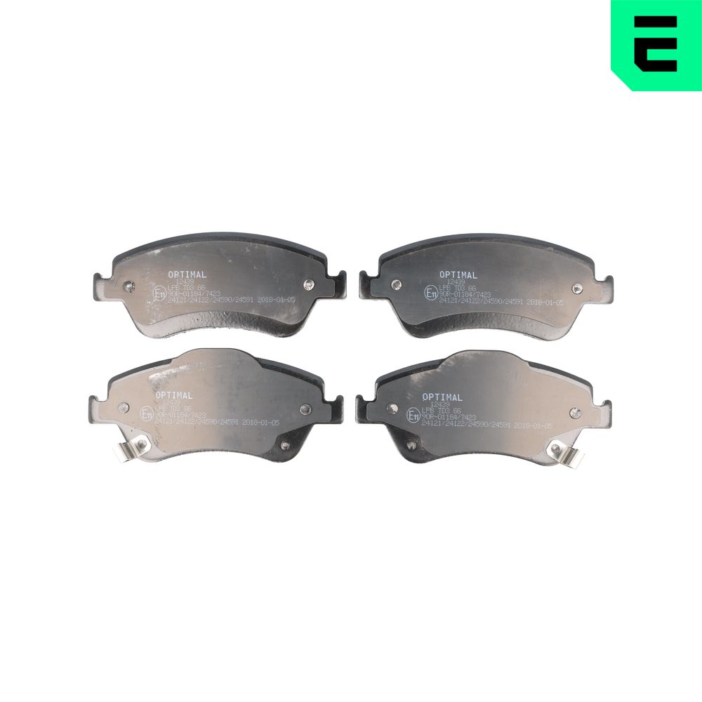 OPTIMAL Bremseklodser bp12439 foraksel for TOYOTA