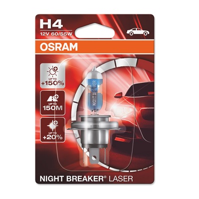 NIGHT BREAKER® LASER next generation, OSRAM, b.la. til VW~Mercedes-Benz~Citroën, 12 V