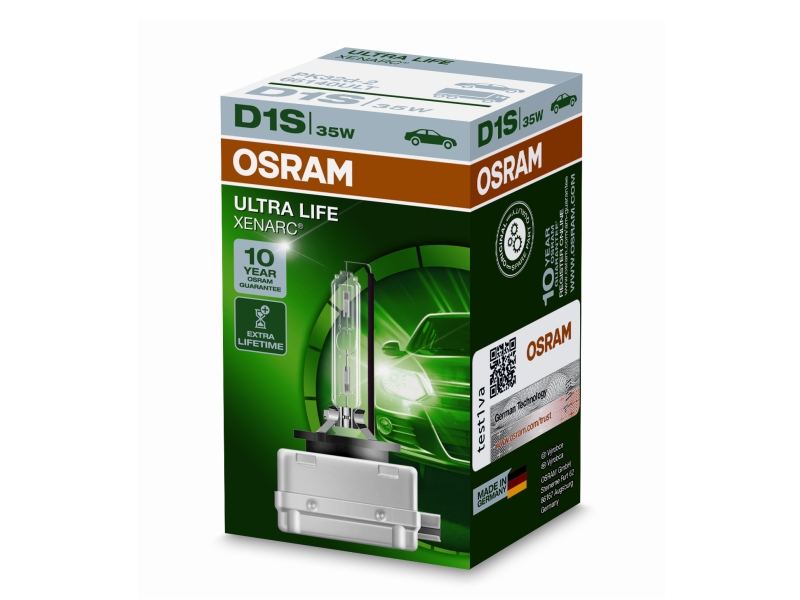 Osram D1S Ultra Life Xenarc, Xenon pære (1 stk) 10 års garanti