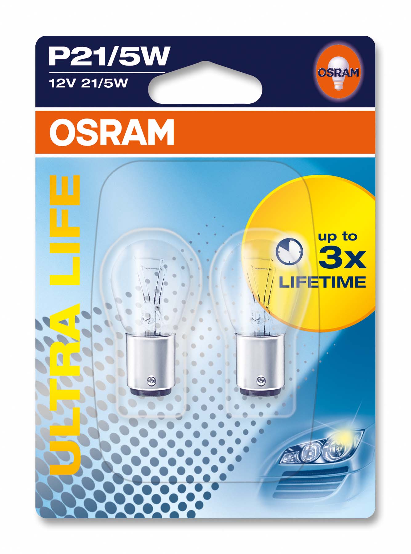 Pære P21/5W Ultra Life 21/5 W [12 V] (2 stk.), OSRAM, 12 V