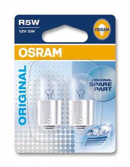 Pære R5W Original 5 W [12 V] (2 stk.), OSRAM, 12 V
