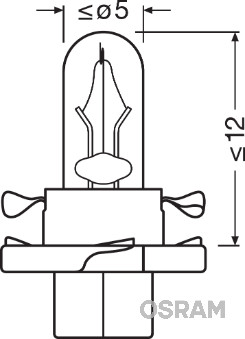 OSRAM Pære, instrumentbelysning 2452mfx6