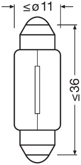 OSRAM Pære, motorrumslys 64182bl