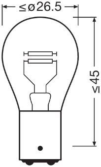 OSRAM Pære, blinklys 7528ult2bl