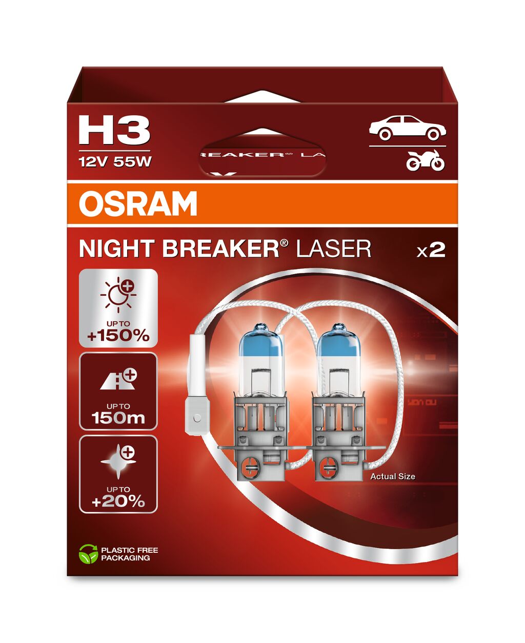 OSRAM Pære, fjernlys 64151NL-2HB