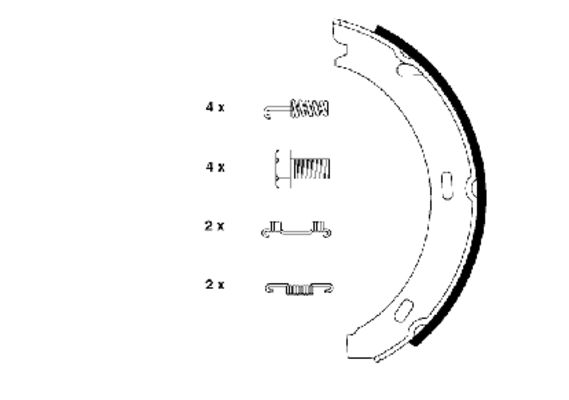 TEXTAR Bremsebakkesæt, parkeringsbremse 91032800 for MERCEDES-BENZ