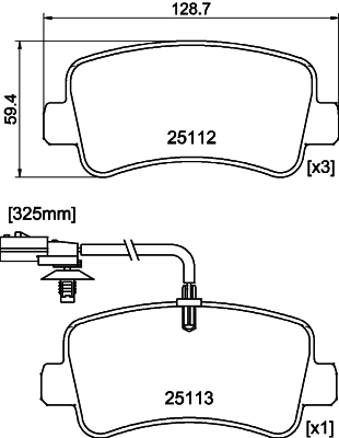 DON Bremseklodser pcp1647 for OPEL VAUXHALL NISSAN RENAULT