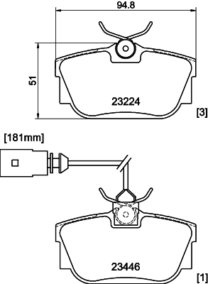 DON Bremseklodser pcp1630 for VW AUDI SKODA SEAT
