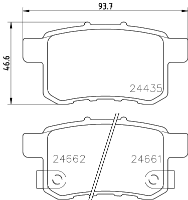 HELLA Bremseklodser 8db355013631 for HONDA (GAC) HONDA