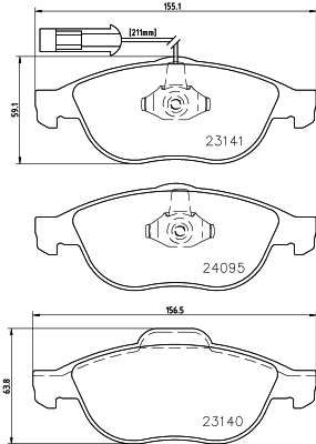 DON Bremseklodser pcp1547 for ALFA ROMEO LANCIA