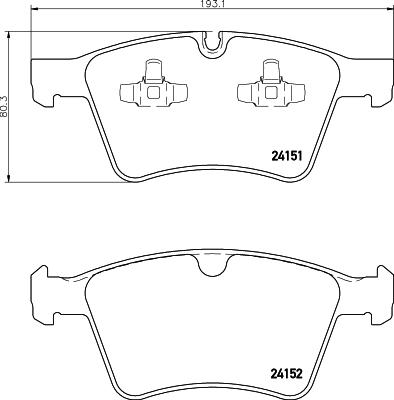 HELLA Bremseklodser 8db355014191 for MERCEDES-BENZ