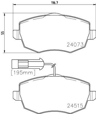 DON Bremseklodser pcp1590 for LANCIA