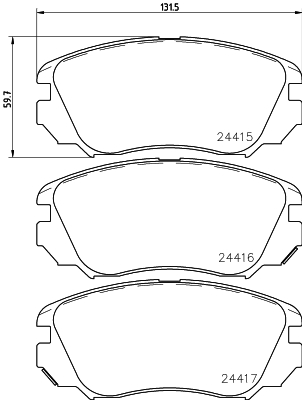 DON Bremseklodser pcp1102 for OPEL CHEVROLET SAAB GMC
