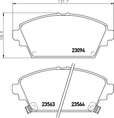 DON Bremseklodser pcp1246 for NISSAN HONDA MG