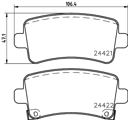 DON Bremseklodser pcp1070 for GENERAL MOTORS OPEL SAAB BUICK BUICK (SGM) CHEVROLET VAUXHALL