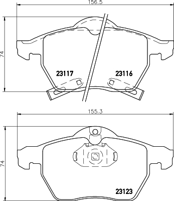 DON Bremseklodser pcp1375 for OPEL SAAB VAUXHALL SATURN GENERAL MOTORS