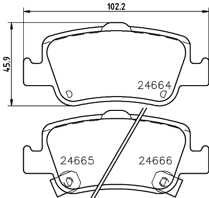 HELLA Bremseklodser 8db355013571 for TOYOTA