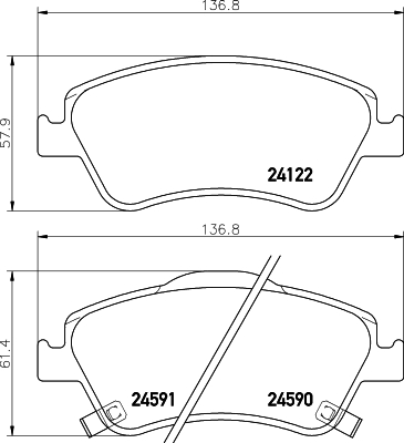 DON Bremseklodser pcp1209 for TOYOTA
