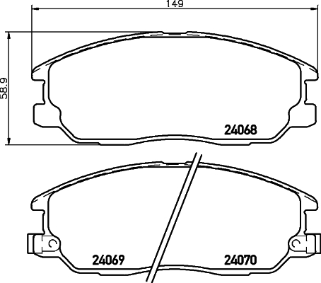 DON Bremseklodser pcp1952 for KIA