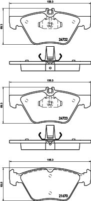 DON Bremseklodser pcp1593 for MERCEDES-BENZ