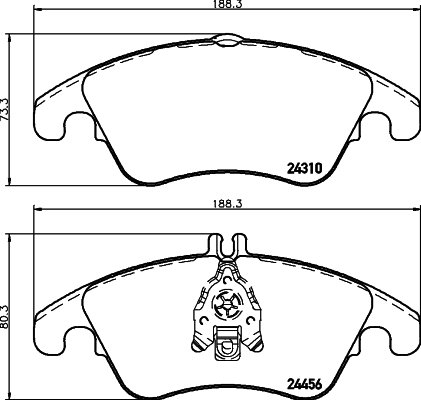 DON Bremseklodser pcp1043 for MERCEDES-BENZ