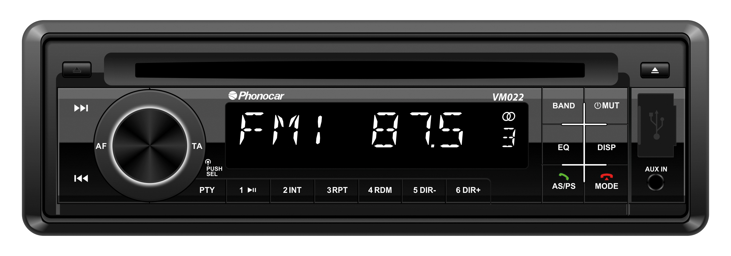 PHONOCAR Radio/CD-afspiller vm022