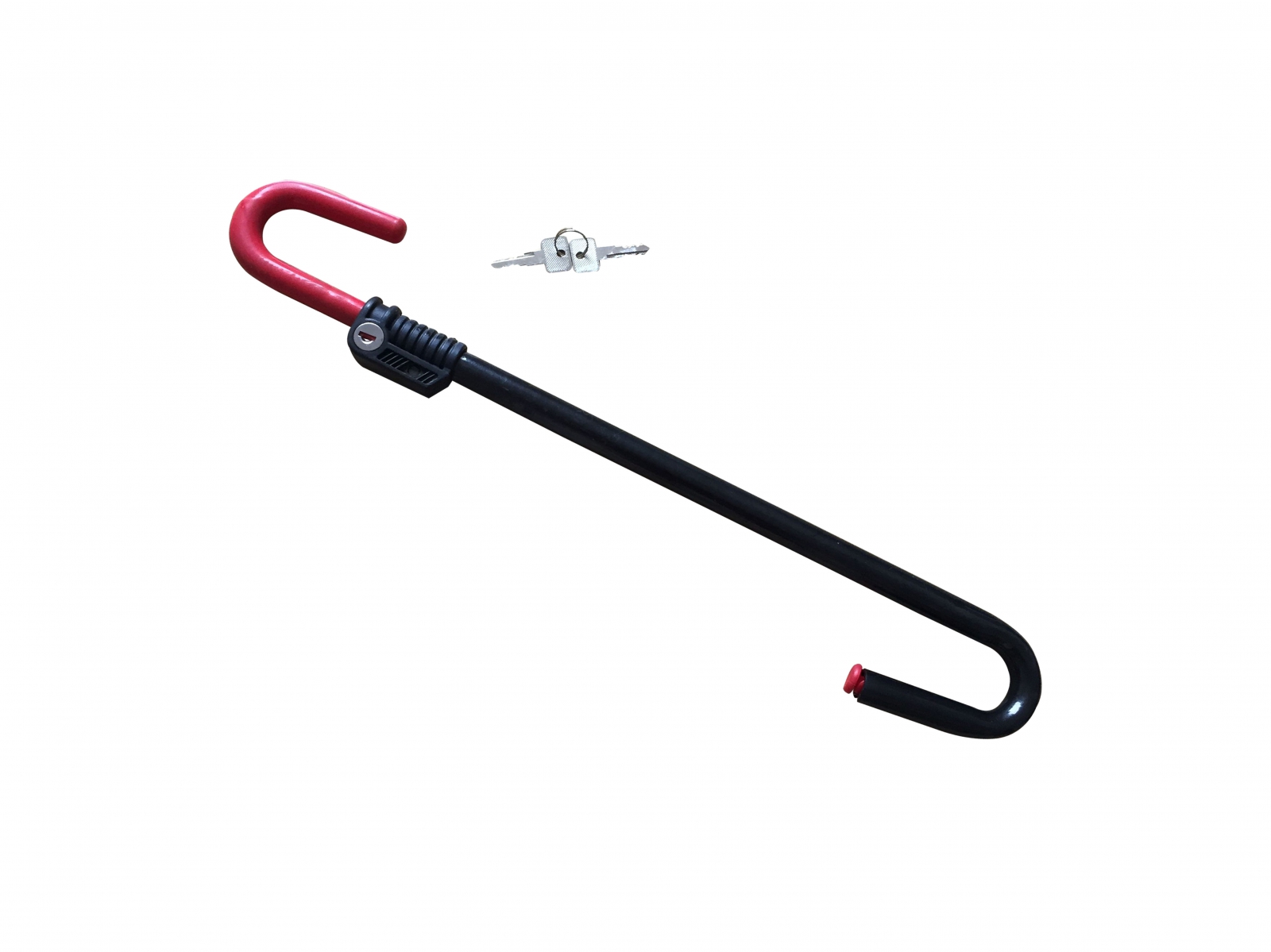 HP Autozubehör Ratspærre Startspærre Passer til (bil-alarmanlæg): Ratlås med alarm Sort-rød