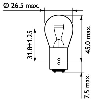 PHILIPS Pære, markerings-/afgrænsningslygte 13499cp Kuglelampe for VOLVO FORD DAF IVECO MAN FORD USA MERCEDES-BENZ