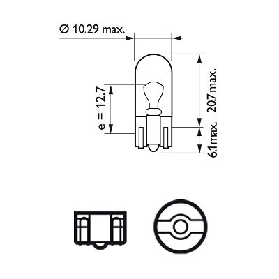PHILIPS Pære, instrumentbelysning 13961cp Glassokkellampe for DAF VOLVO MAN IVECO