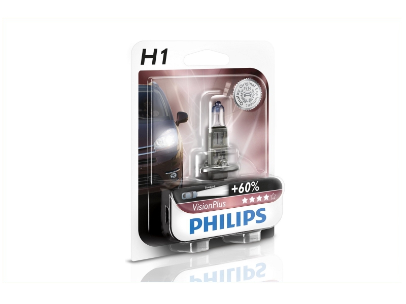 Pære H1 VisionPlus 55 W [12 V] (1 stk.), PHILIPS, 12 V