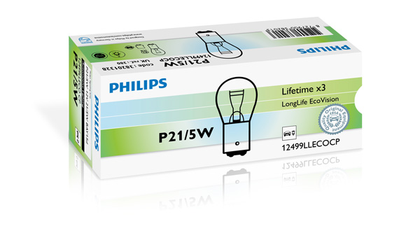 PHILIPS Pære, baklygte 12499llecocp Kuglelampe for LAND ROVER CITROËN VOLVO DAF HOLDEN FREIGHTLINER FIAT IVECO ALFA ROMEO VAUXHALL VW AUDI (FAW) BMW