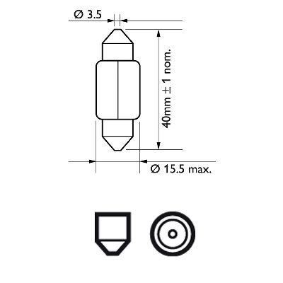PHILIPS Pære, kabinelys 12850cp