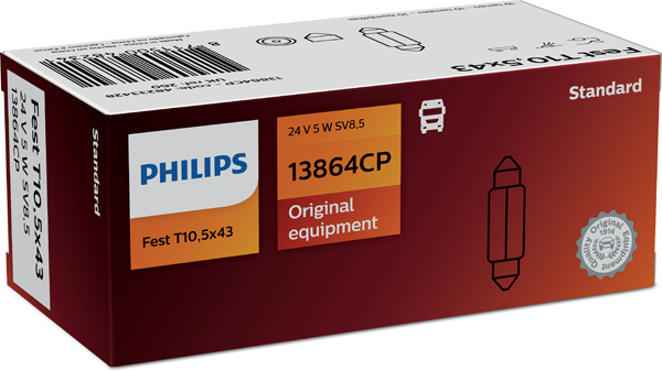 PHILIPS Pære, bagagerumslys 13864cp