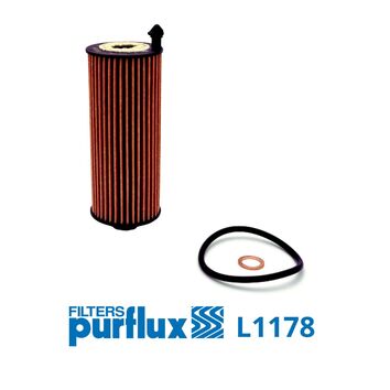 PURFLUX Oliefilter l1178 Filterindsats height_mm_209|Højde [mm]|154 outer_diameter_mm_497|Yderdiameter [mm]|56 inner_diameter_mm_496|Indvendig diamete