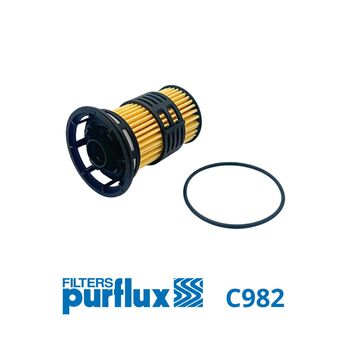 PURFLUX Brændstof-filter C982 Filterindsats height_mm_209|Højde [mm]|116 outer_diameter_mm_497|Yderdiameter [mm]|66 inner_diameter_mm_496|Indvendig di