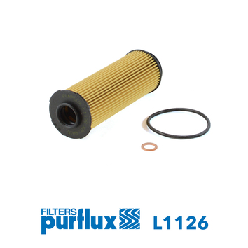 PURFLUX Oliefilter l1126 Filterindsats height_mm_209|Højde [mm]|155 outer_diameter_mm_497|Yderdiameter [mm]|54 inner_diameter_mm_496|Indvendig diamete