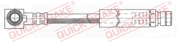 QUICK BRAKE Bremseslange 50301 for VAUXHALL