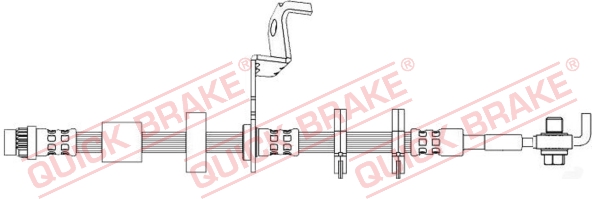QUICK BRAKE Bremseslange 50725x for PEUGEOT