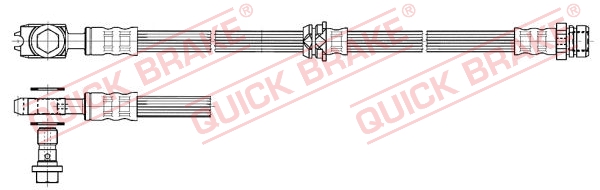 QUICK BRAKE Bremseslange 50.832X for VW