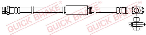 QUICK BRAKE Bremseslange 58893x for VW