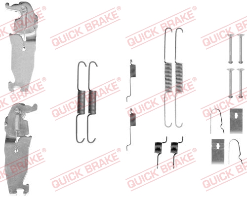 QUICK BRAKE Tilbehørssæt, bremsebakker 1050811s