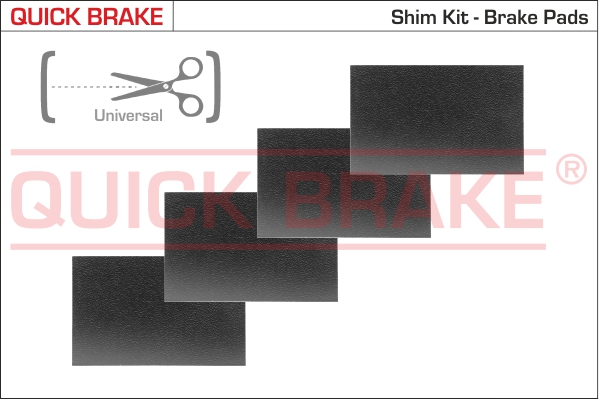 QUICK BRAKE Anti-hyl-folie, bremsebelægning (bagplade) w1299