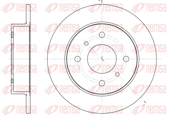 REMSA Bremseskive 620000 bagaksel fuld 258mm 10mm for VW NISSAN
