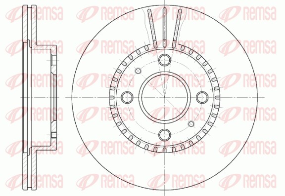 REMSA Bremseskive 643010 foraksel ventileret 247mm 18mm for VW OPEL NISSAN