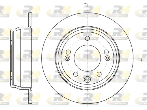 ROADHOUSE Bremseskive 6110500 bagaksel fuld 262mm 10mm for KIA HYUNDAI