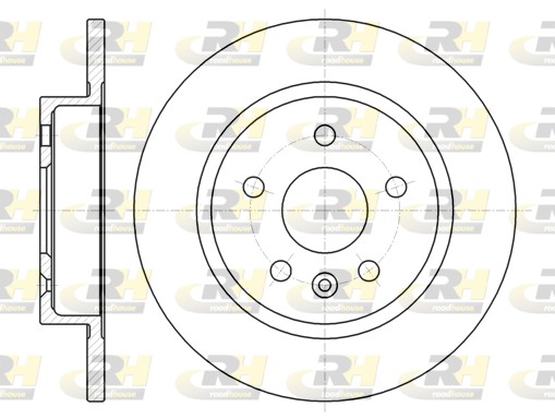 ROADHOUSE Bremseskive 6131600 bagaksel 268mm 12mm for OPEL CHEVROLET VAUXHALL