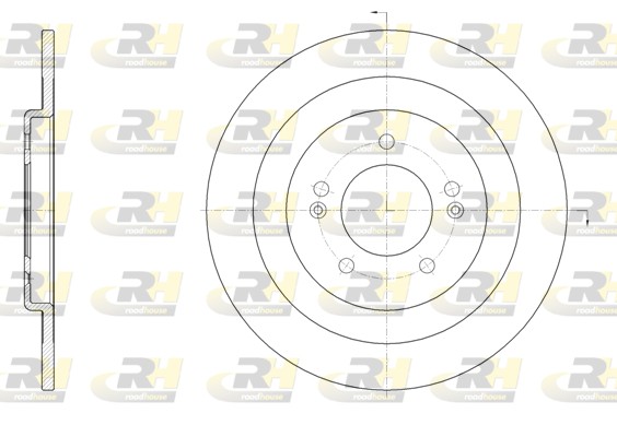 ROADHOUSE Bremseskive 6143700 bagaksel 300mm 10mm for HYUNDAI
