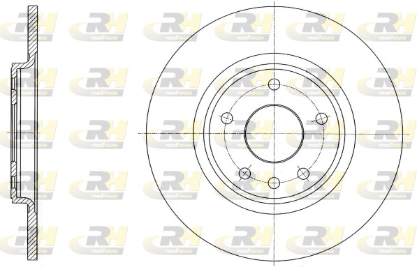 ROADHOUSE Bremseskive 6155900 bagaksel fuld 328mm 12mm for CHRYSLER FIAT